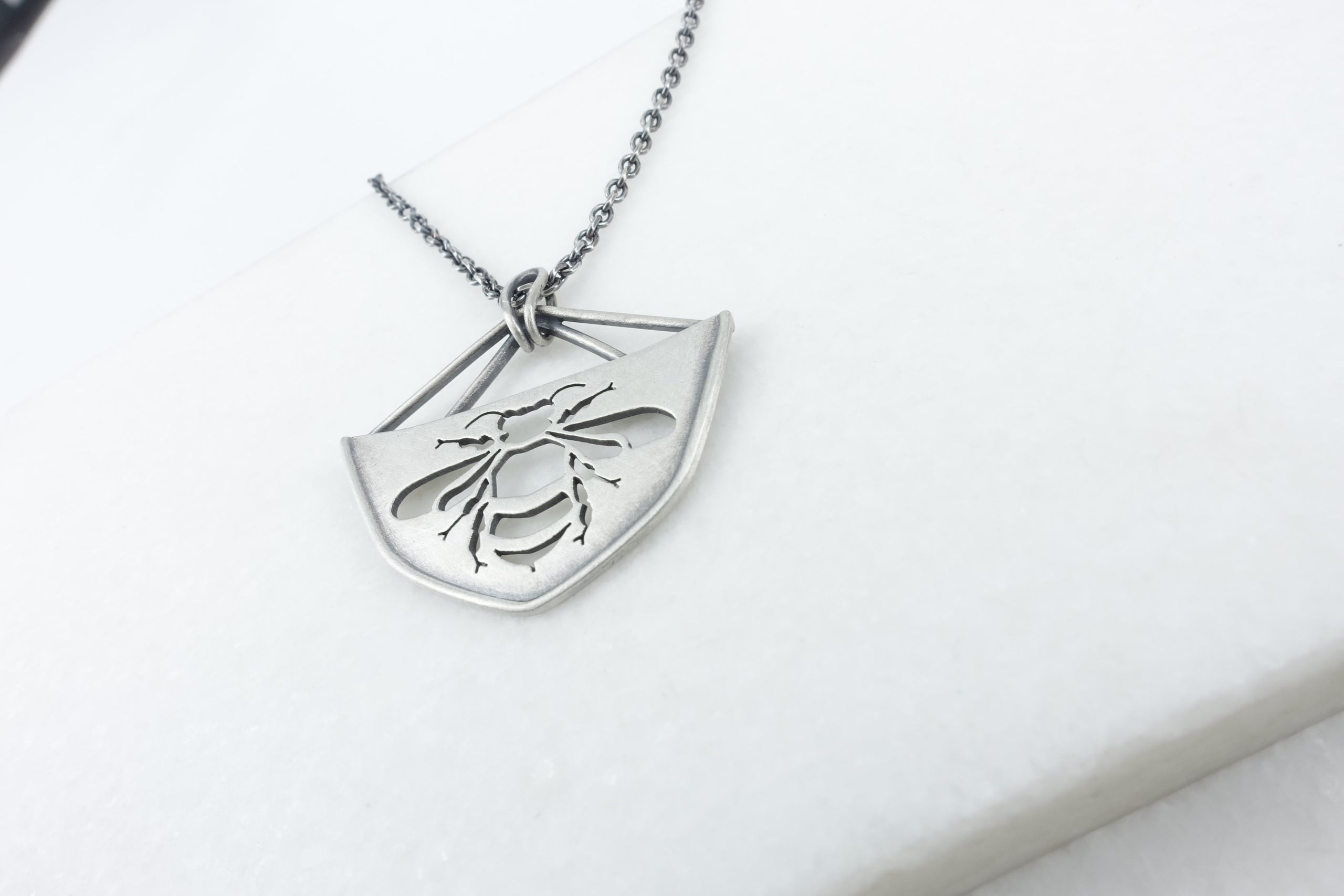 Origami bee necklace top